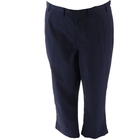 NWT LANDS' END MEN'S BIG BASIC WORK DRESS PANTS TRUE NAVY 50X29 - Picture 1 of 9